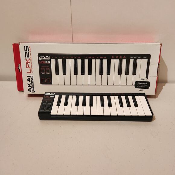 Akai LPK25 USB Performance Controller Keyboard Used W Original Box Musician Tool - Picture 1 of 7